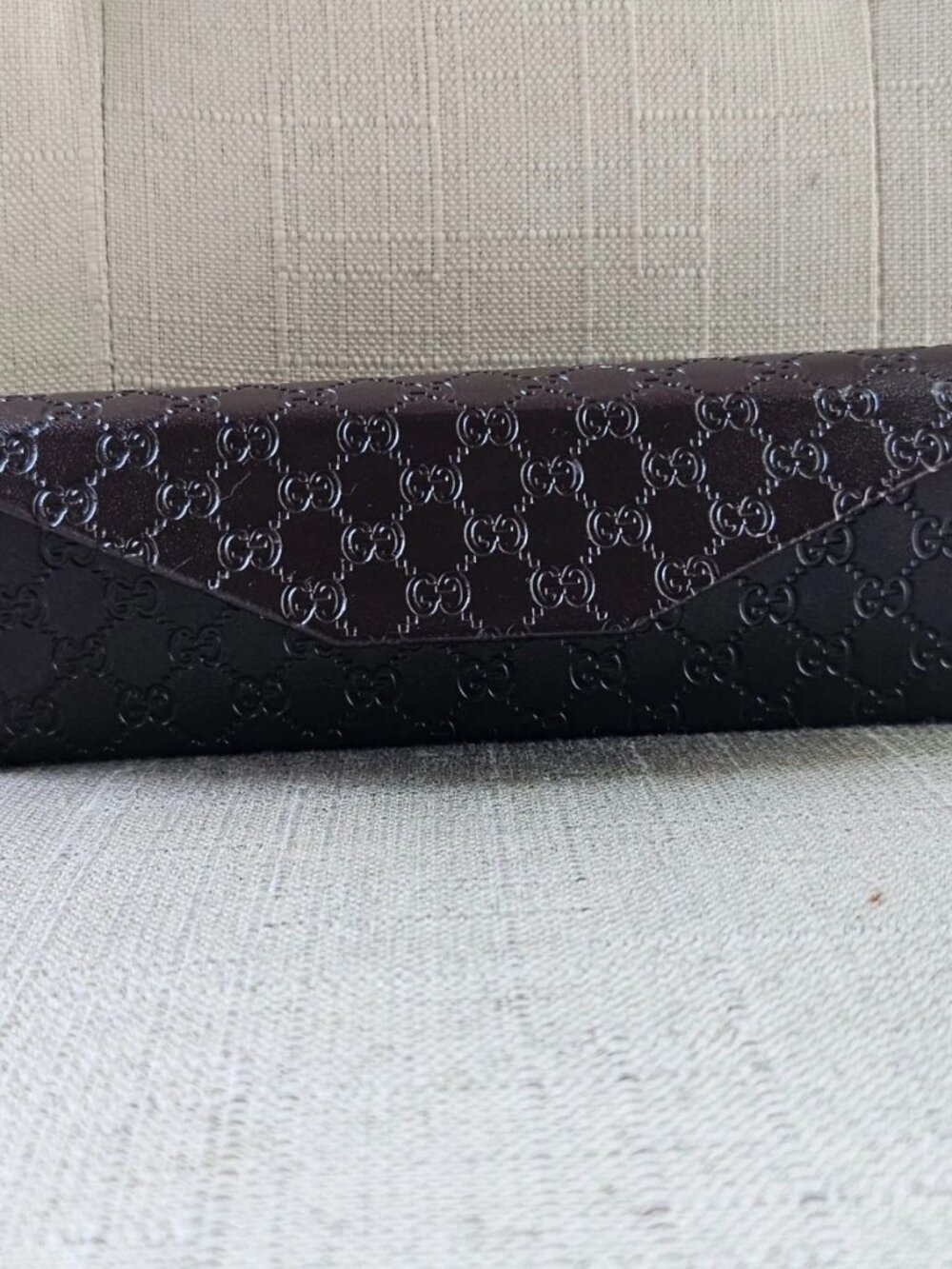 Authentic Gucci Eyeglasses Case Brown Leather Trifold Case for Glasses Case only - Picture 3 of 12